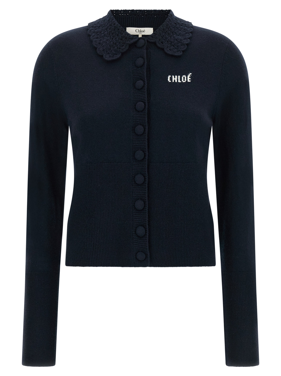Blue Wool Cardigan