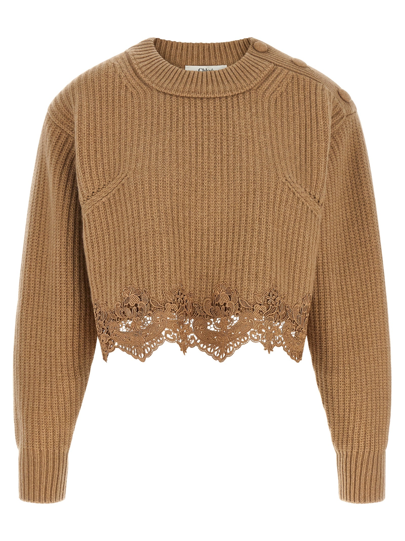 Beige Wool Cardigan