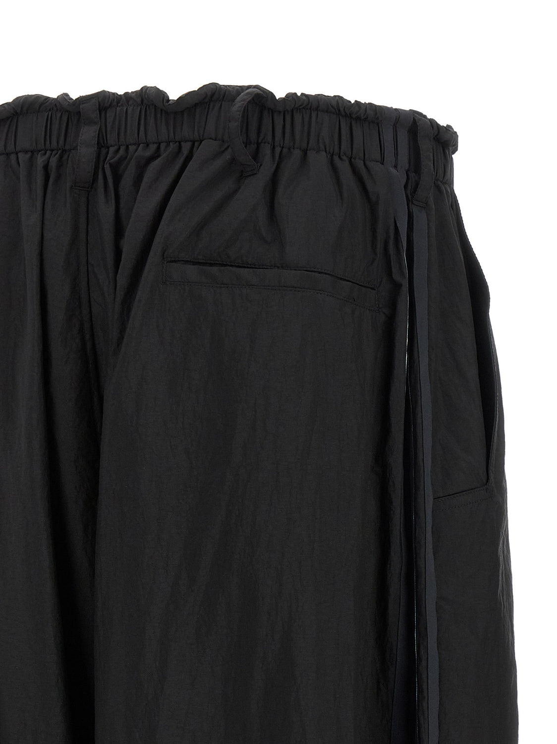 Black Polyamide Cargo Pants
