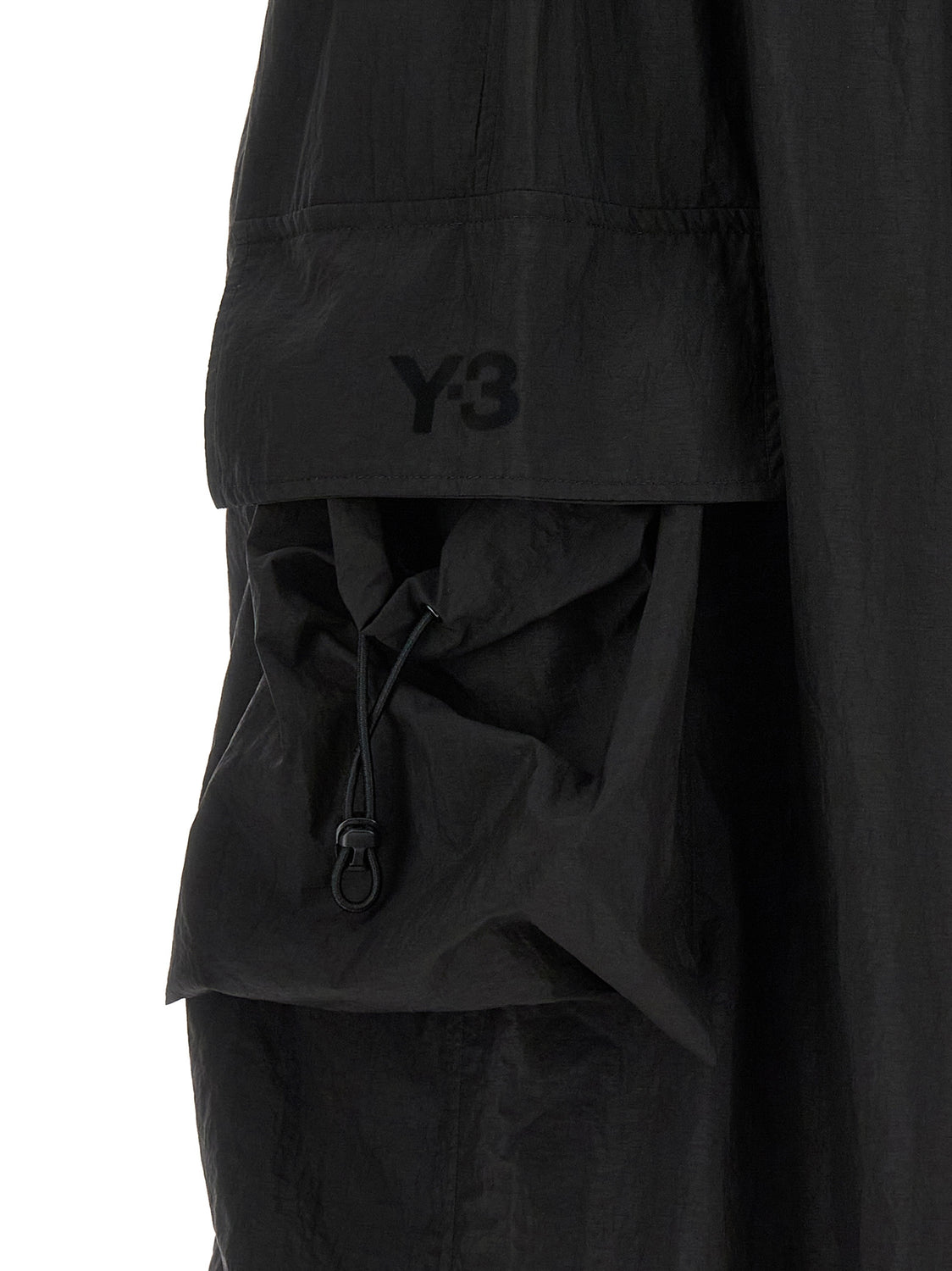 Black Polyamide Cargo Pants