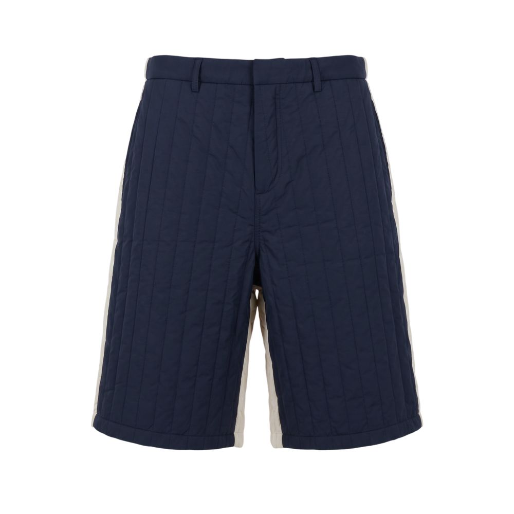 Blue Polyester Men's Short