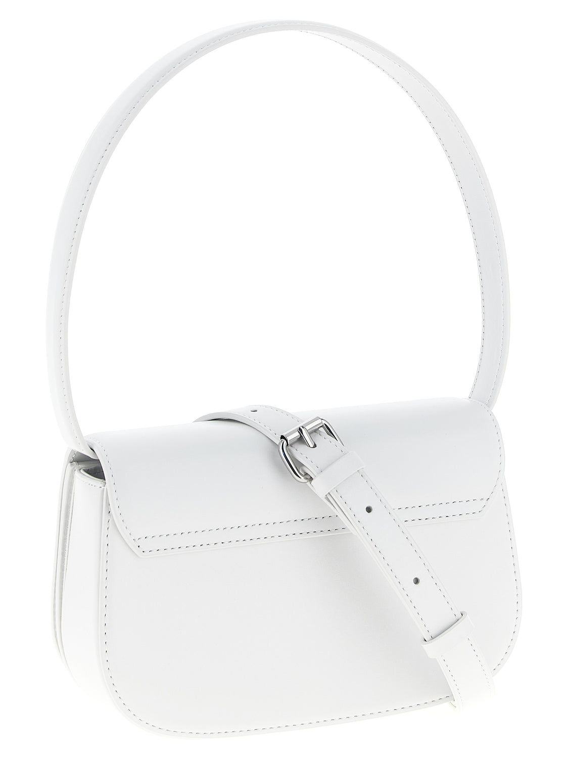 White Cowhide Shoulder Bag