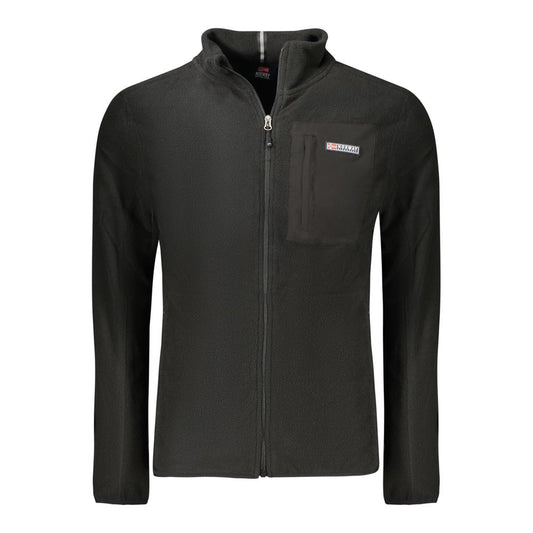 Black Polyester Men Sweater