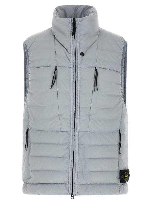 Gray Polyamide Sleeveless Jacket