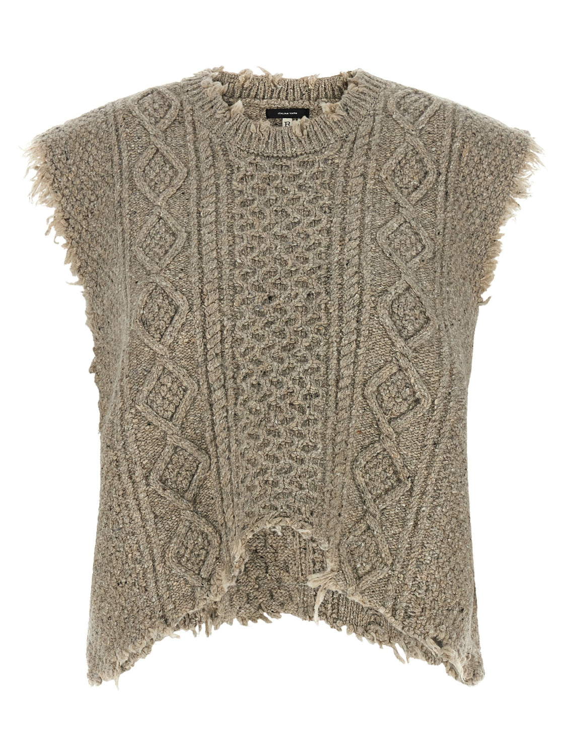 Gray Wool Sleeveless Jacket