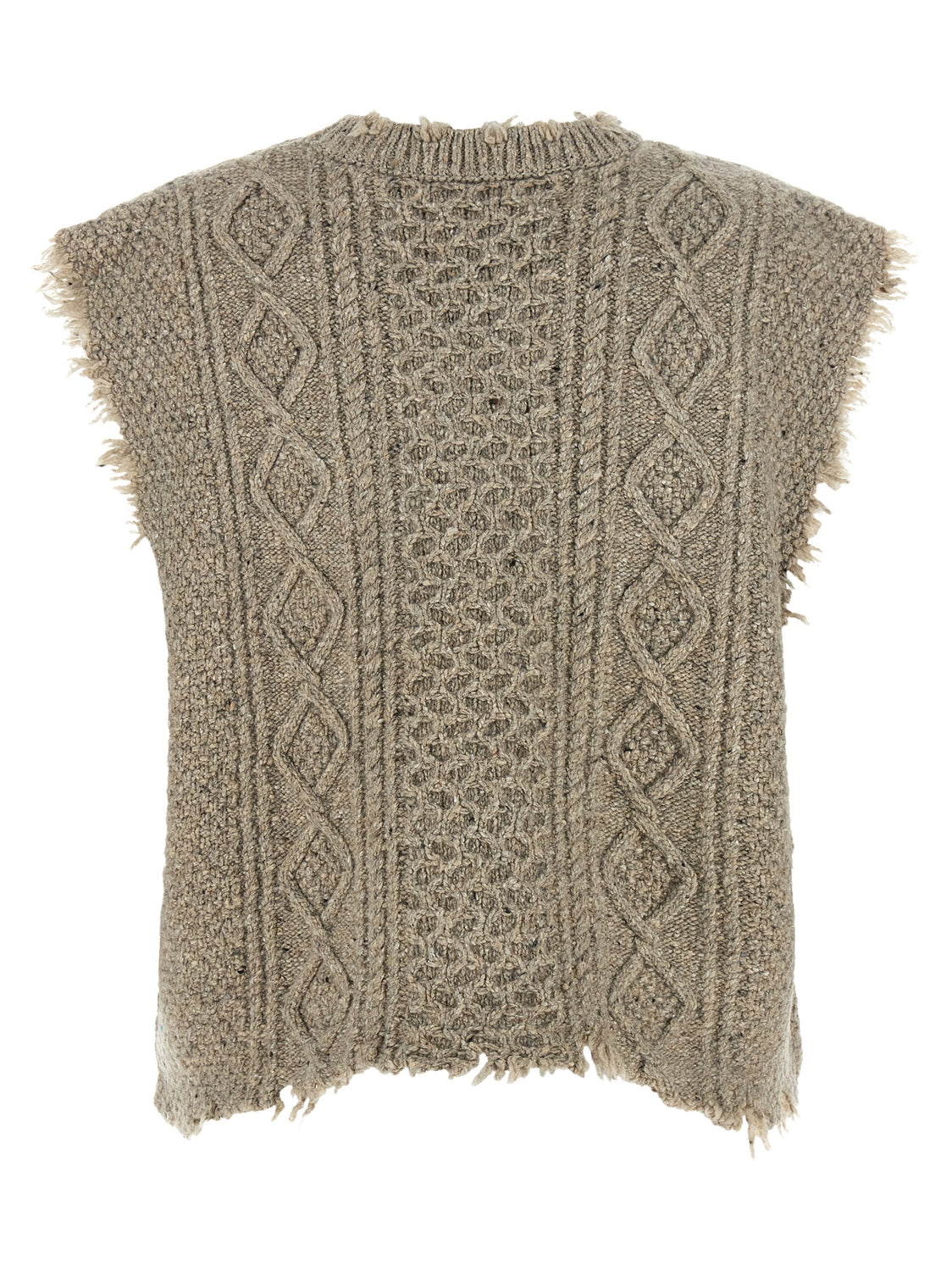 Gray Wool Sleeveless Jacket