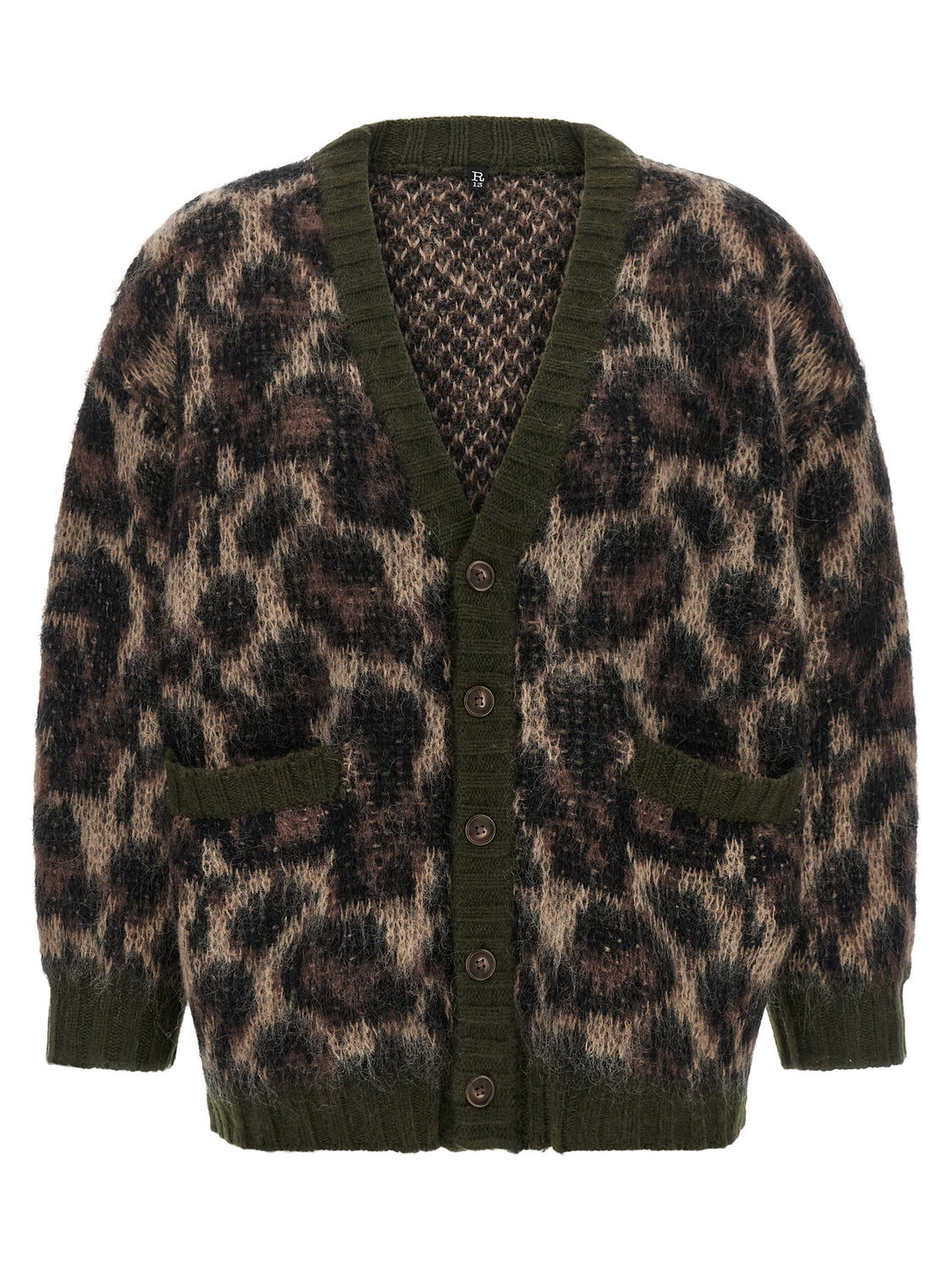Brown Nylon Cardigan