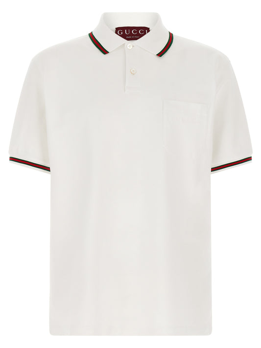 White Cotton Polo Shirt