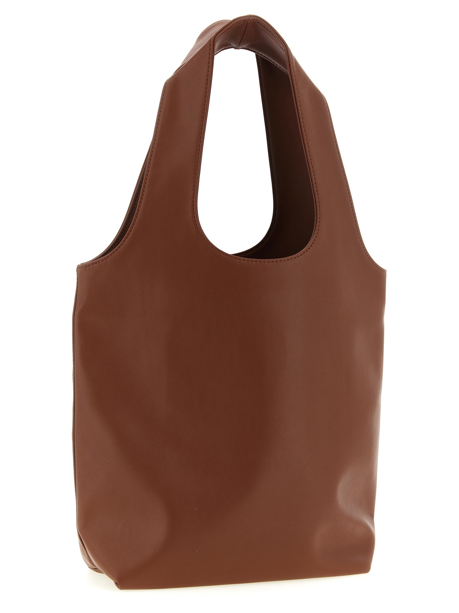 Brown Polyester Handbag