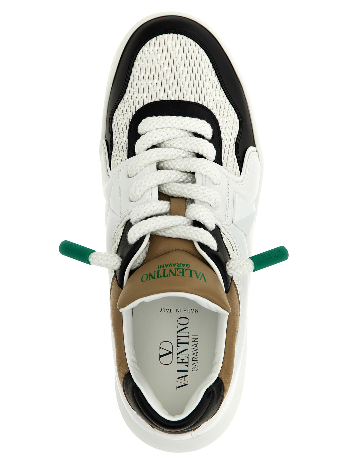 Bicolor Calfskin Chunky Sneakers