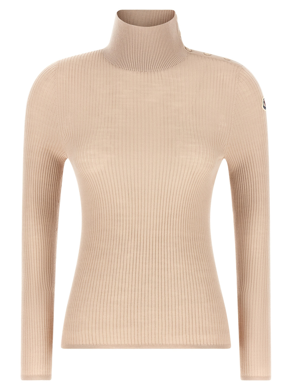 Beige Virgin Wool Cardigan