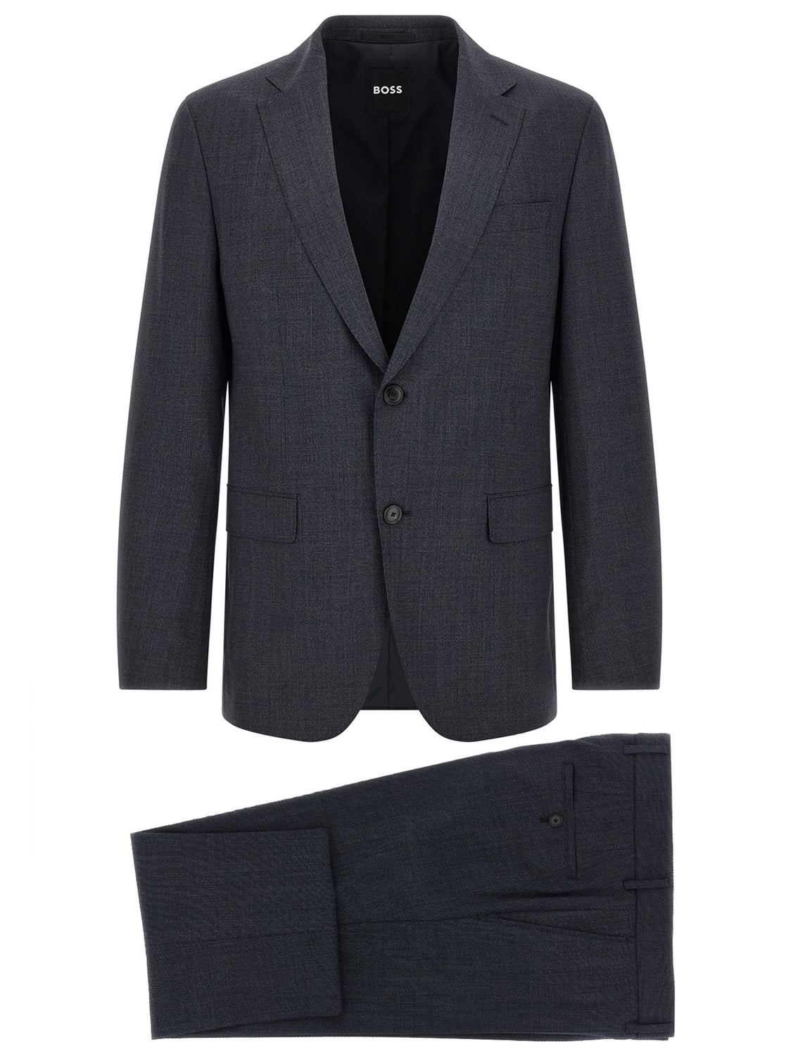 Blue Polyester Two-Piece Suit