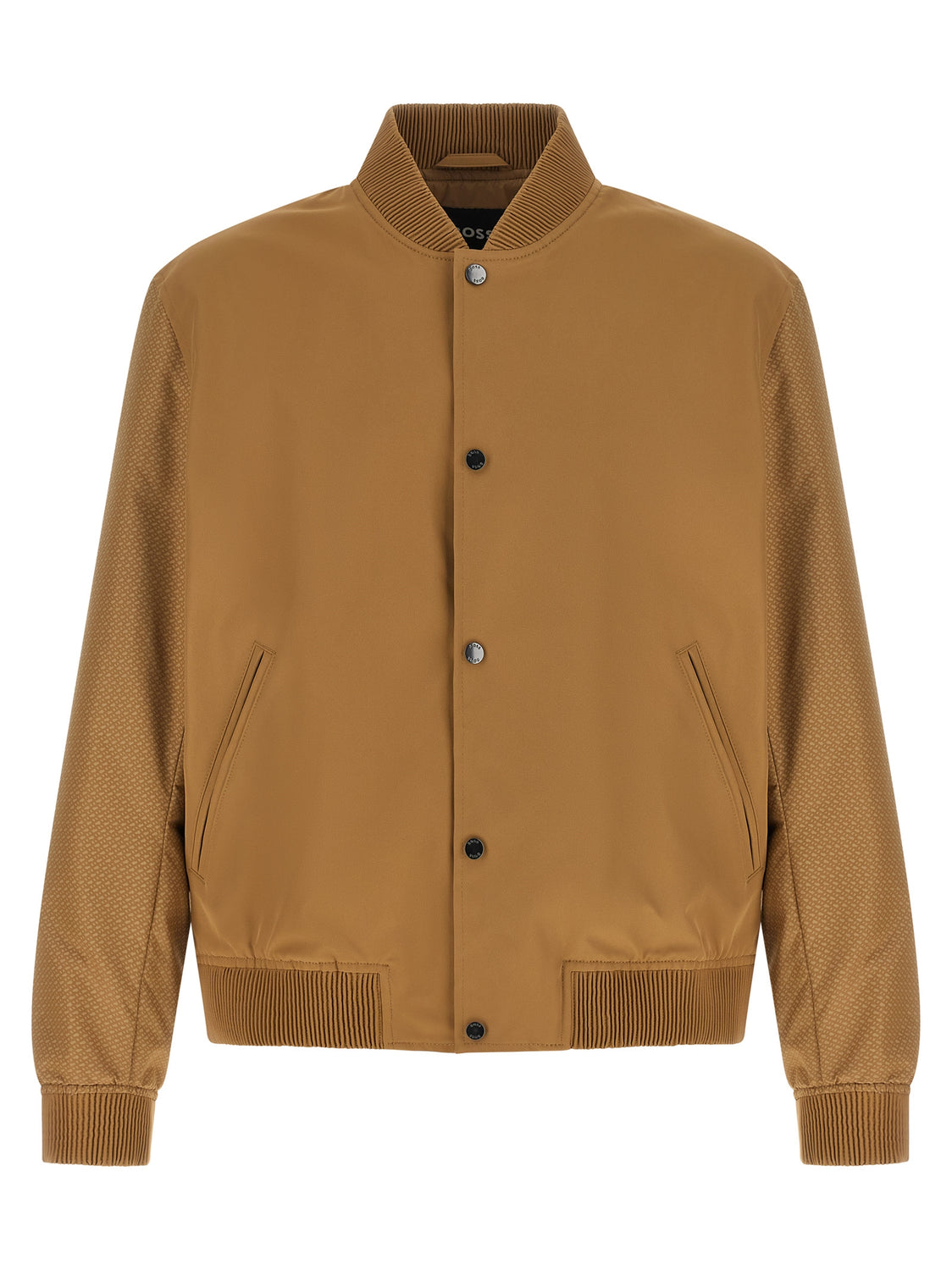Beige Polyester Bomber
