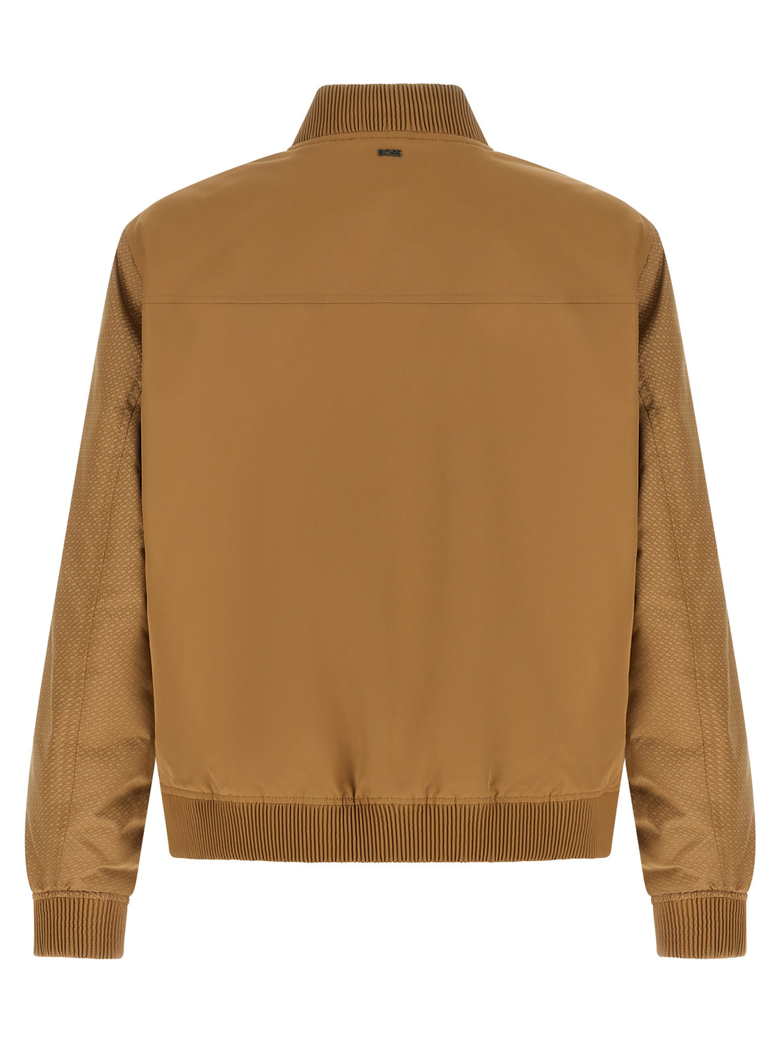 Beige Polyester Bomber