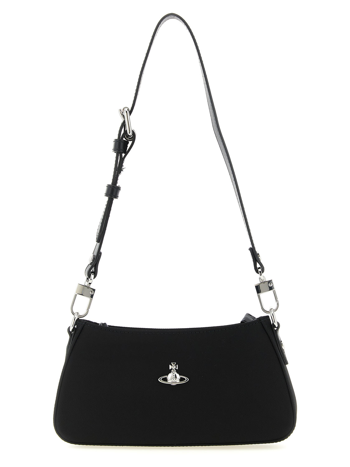 Black Polyester Shoulder Bag
