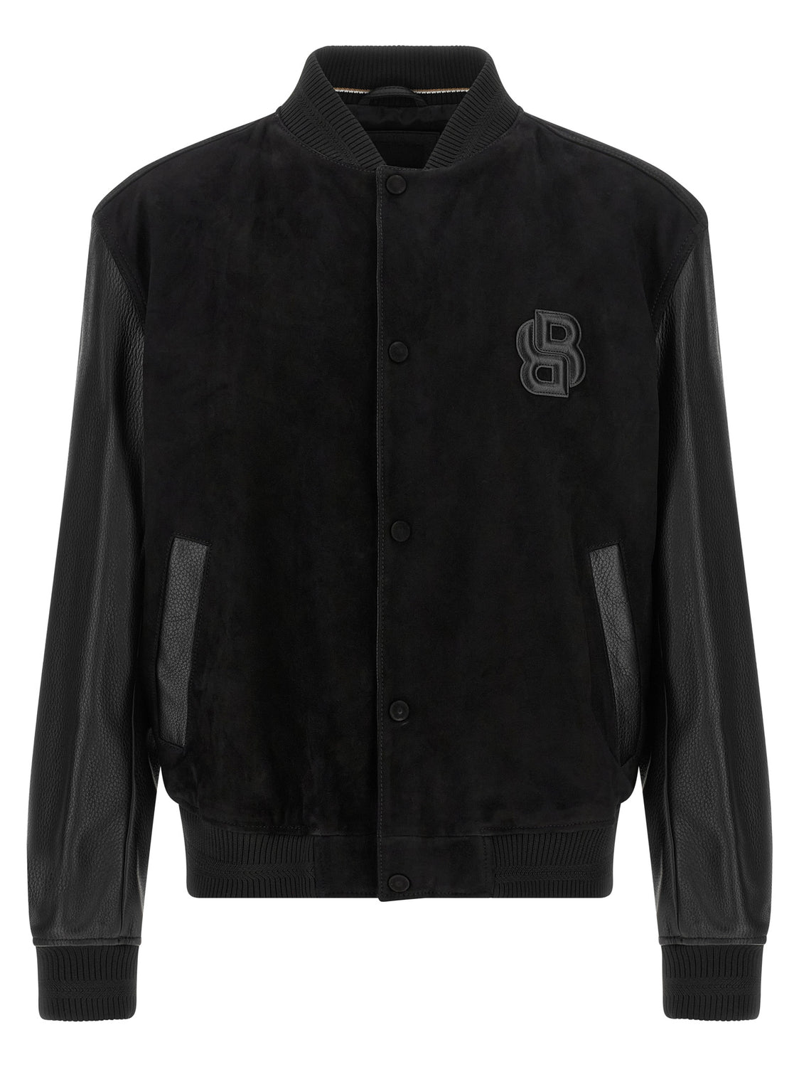 Black Polyester Bomber