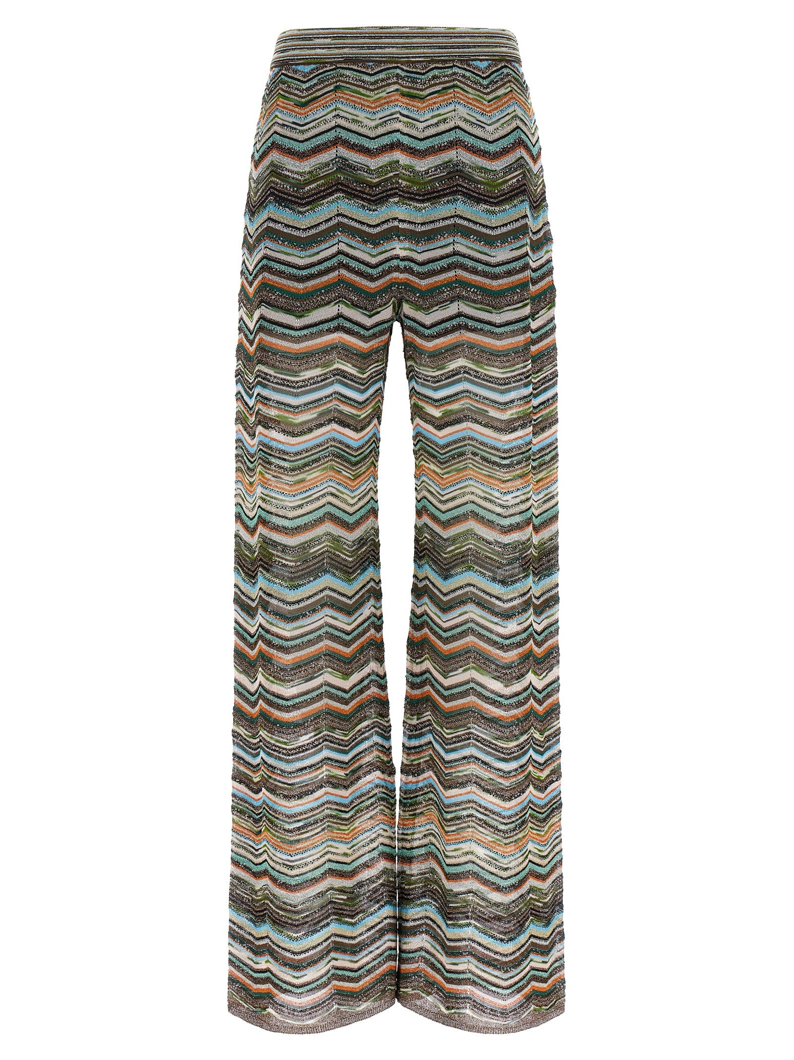Multicolor Viscose Flared Pants