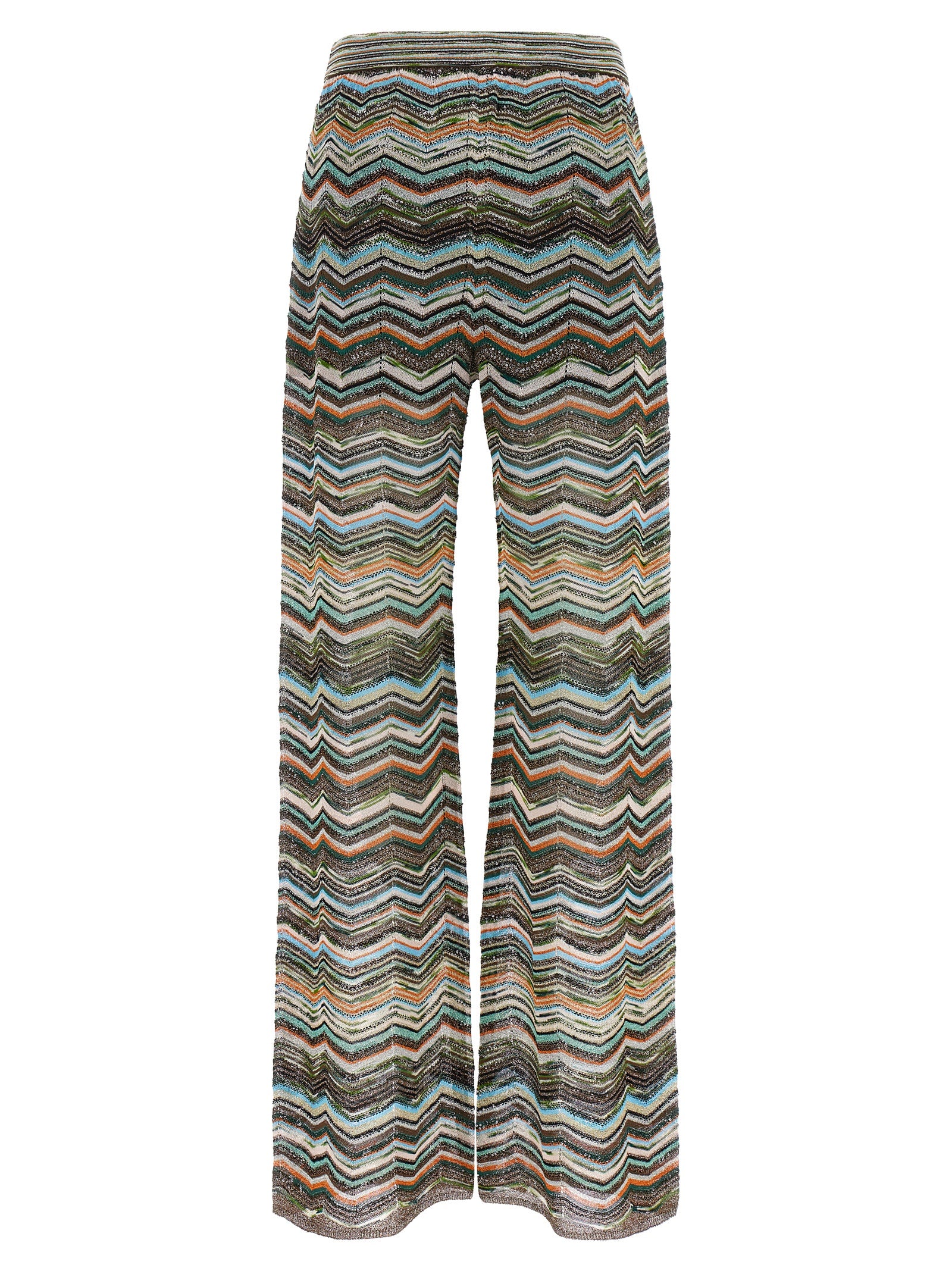 Multicolor Viscose Flared Pants