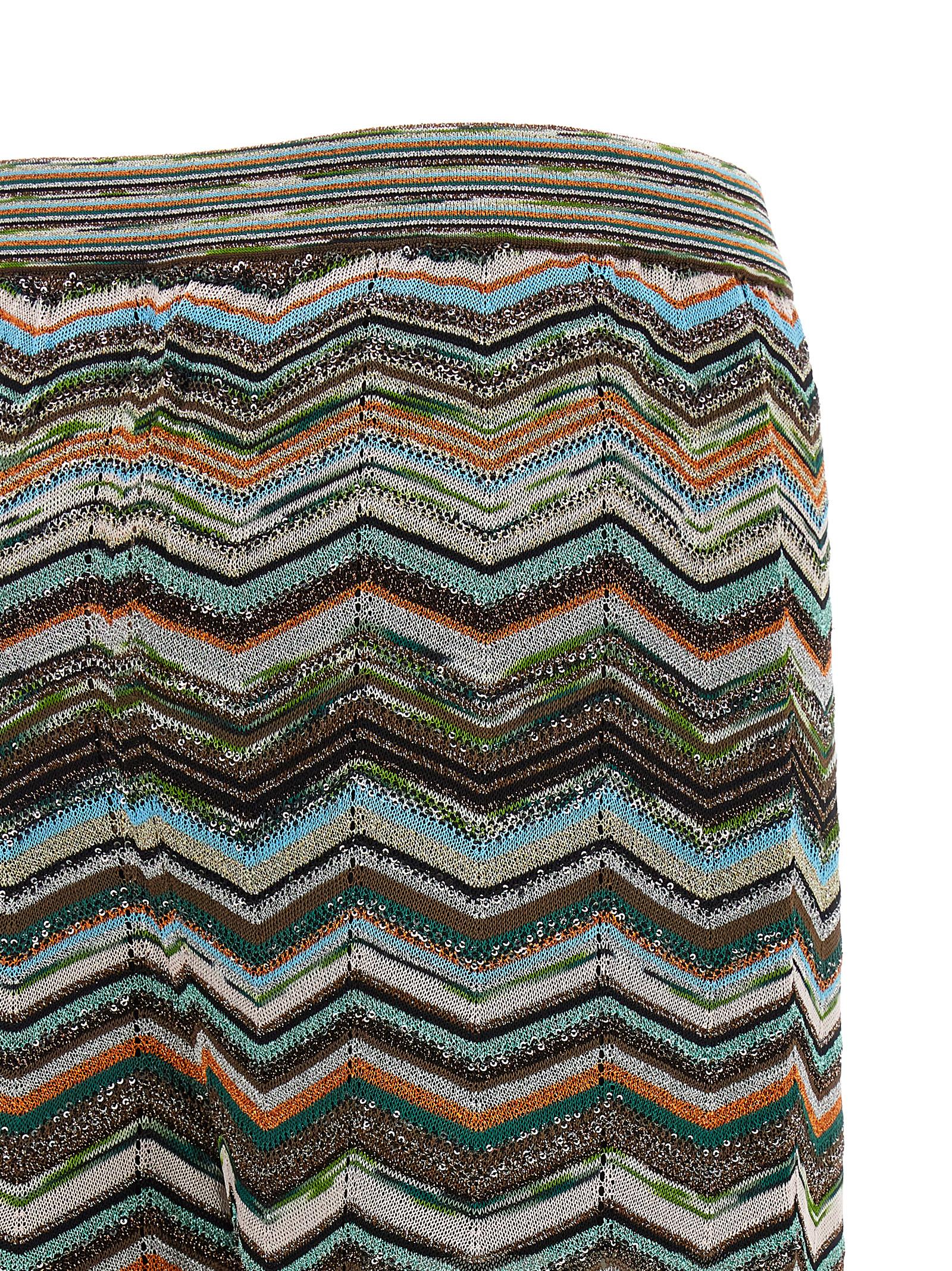 Multicolor Viscose Flared Pants