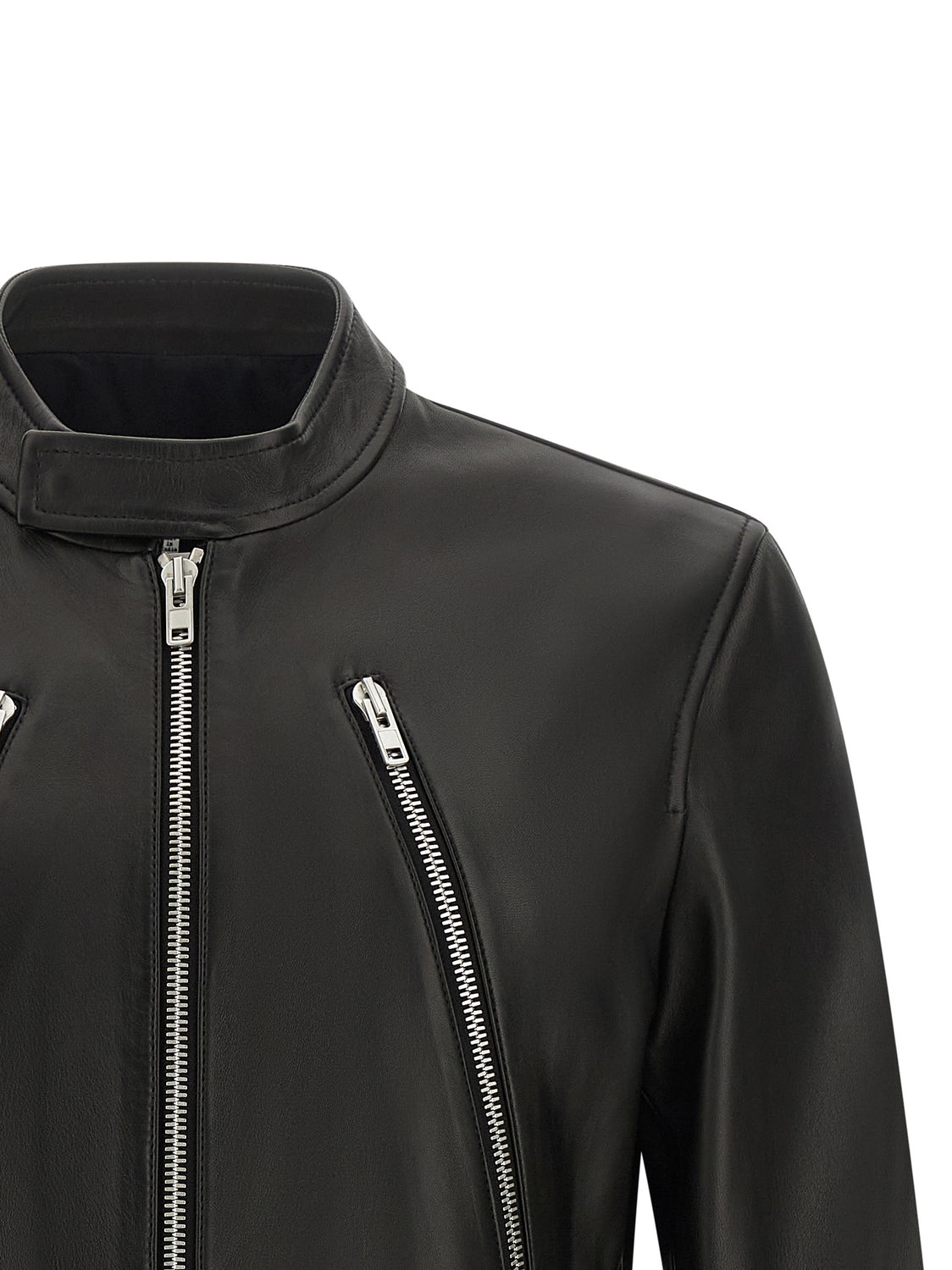 Black Lamb Leather Leather Jacket