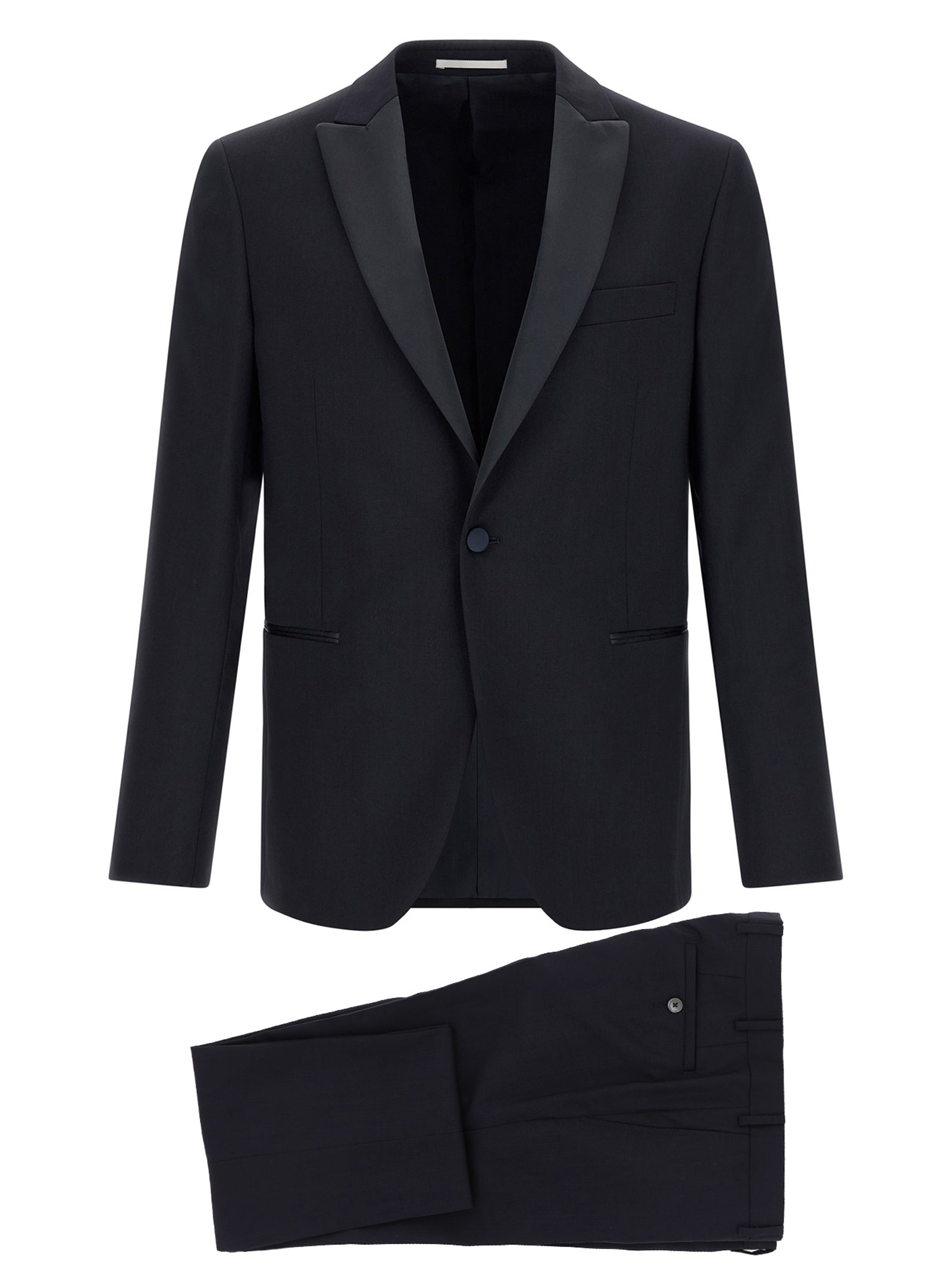 Black Wool Two-Piece Suit