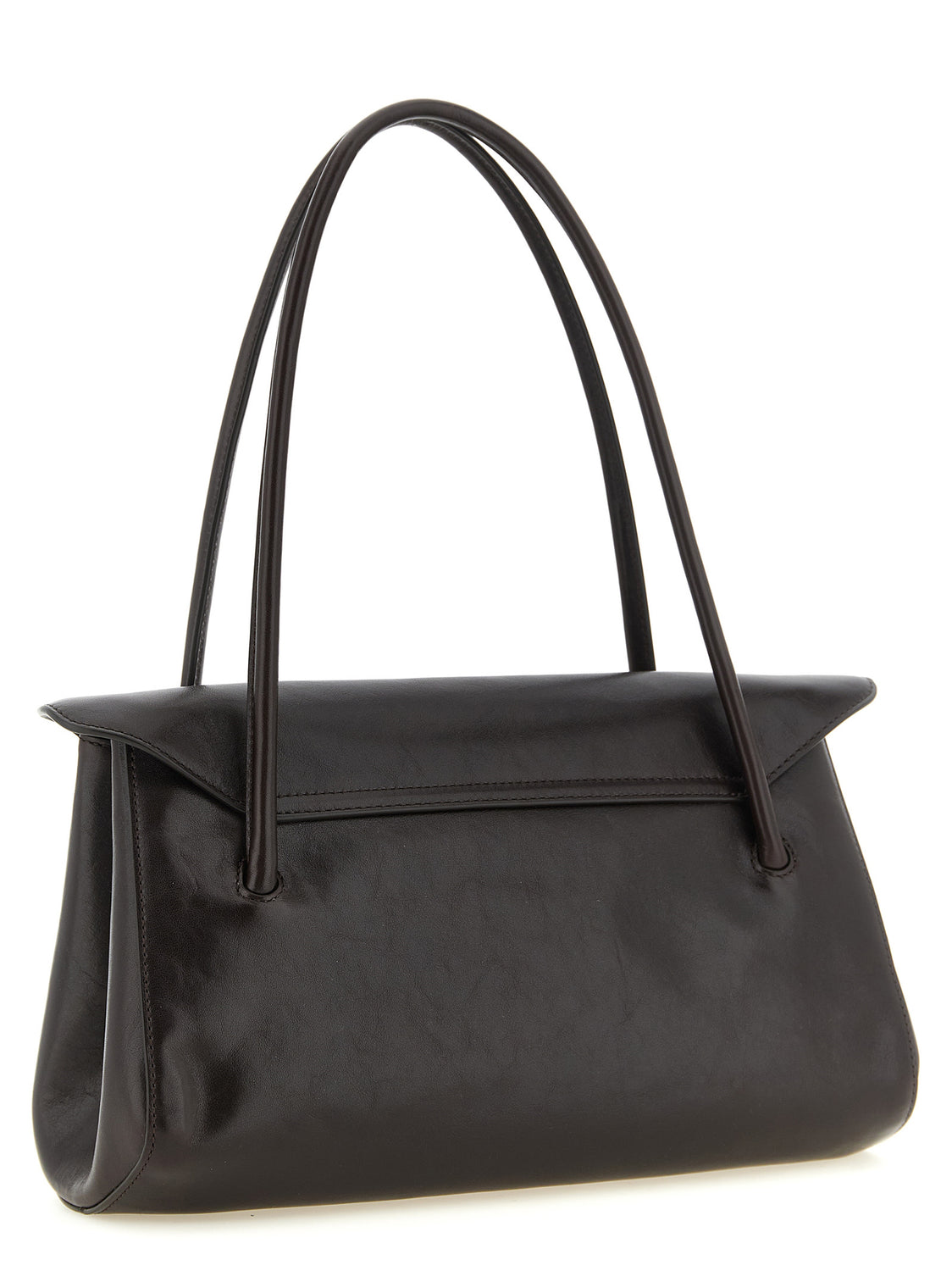 Brown Calfskin Shoulder Bag