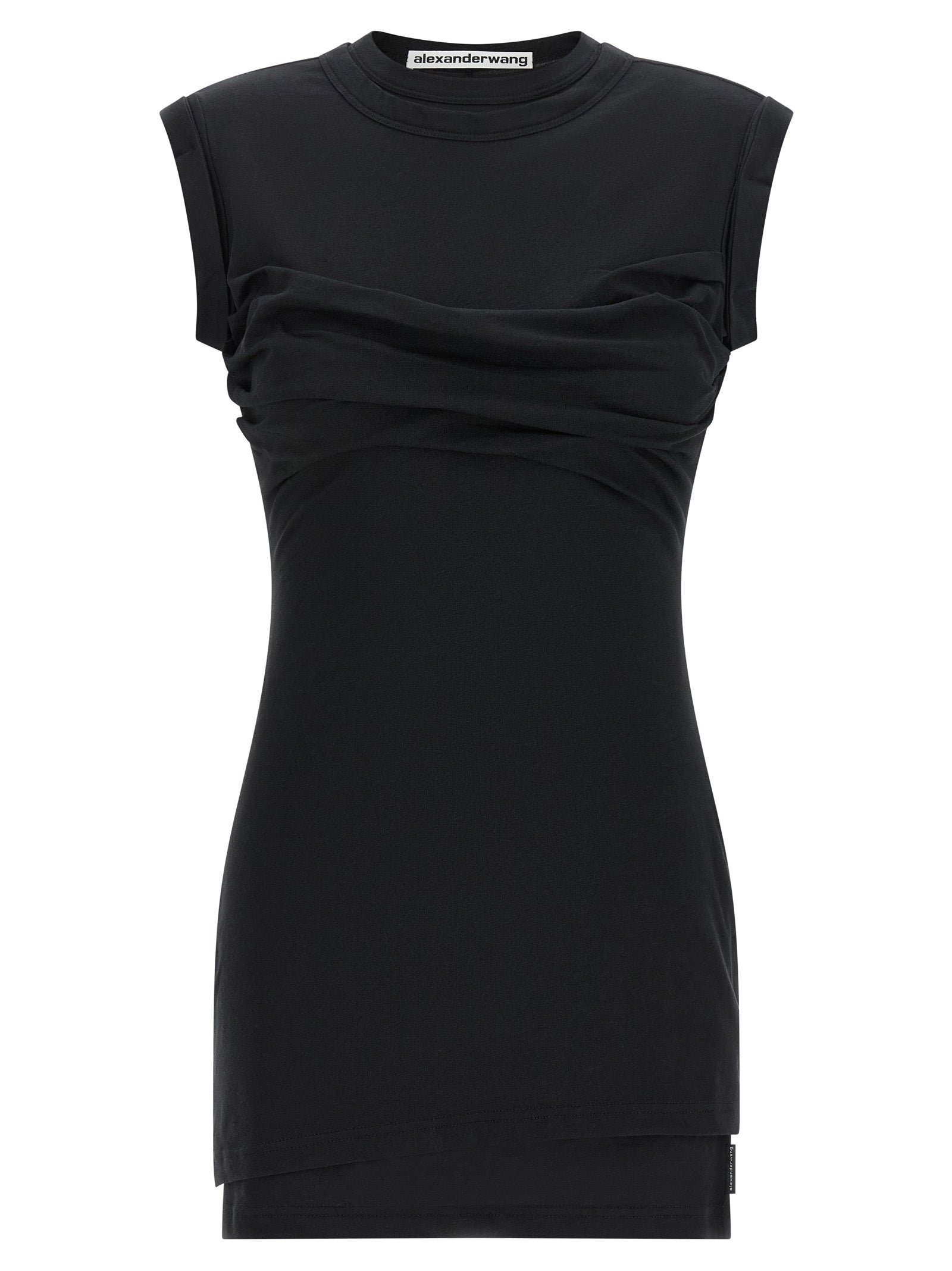 Black Cotton Short Dress
