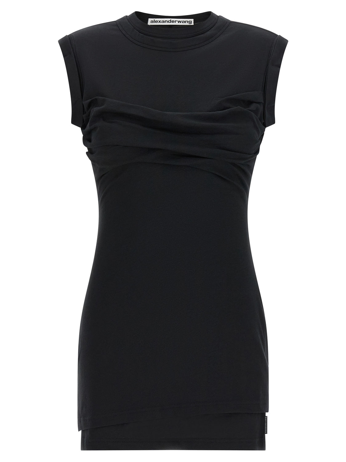 Black Cotton Short Dress