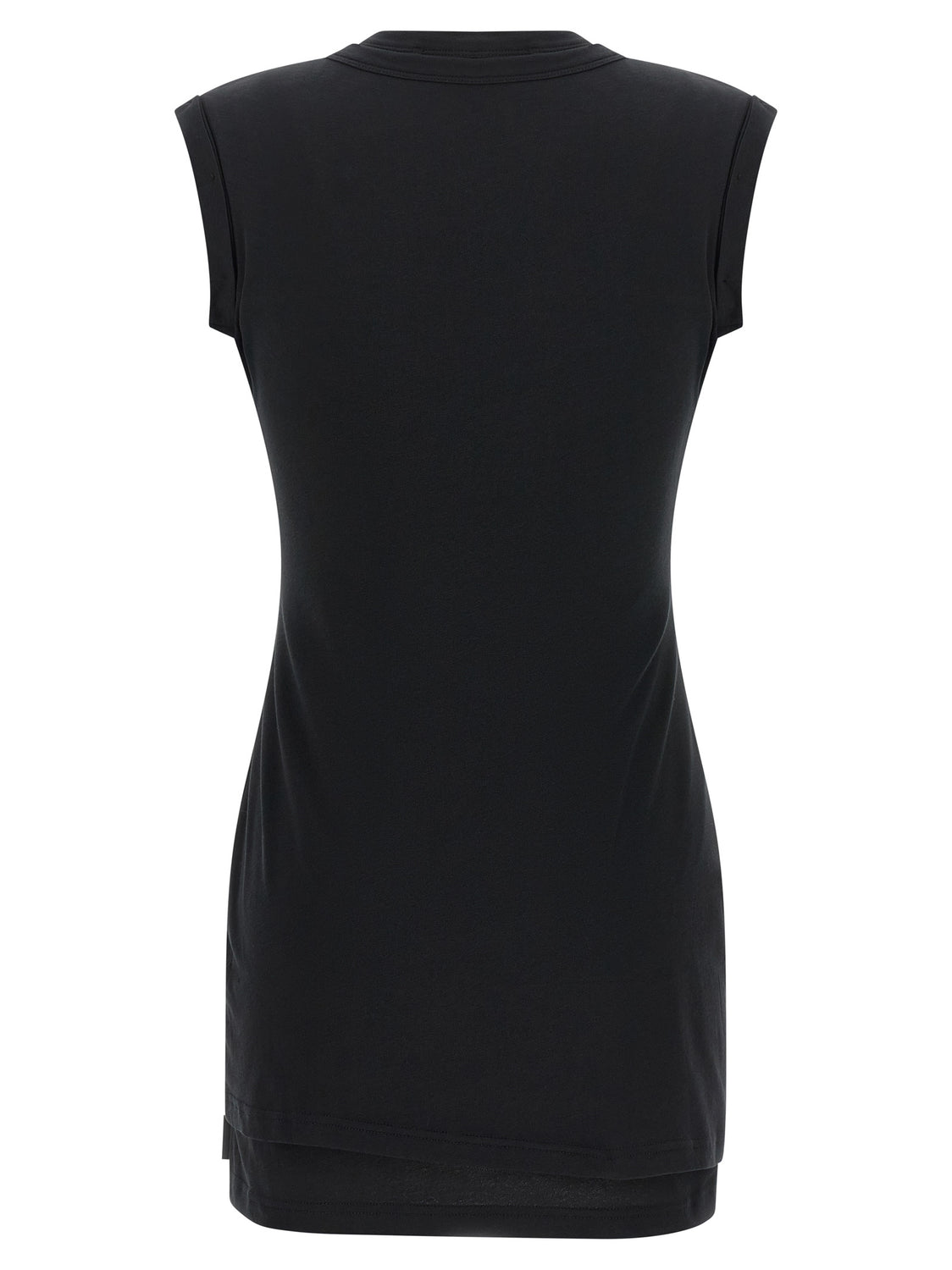 Black Cotton Short Dress