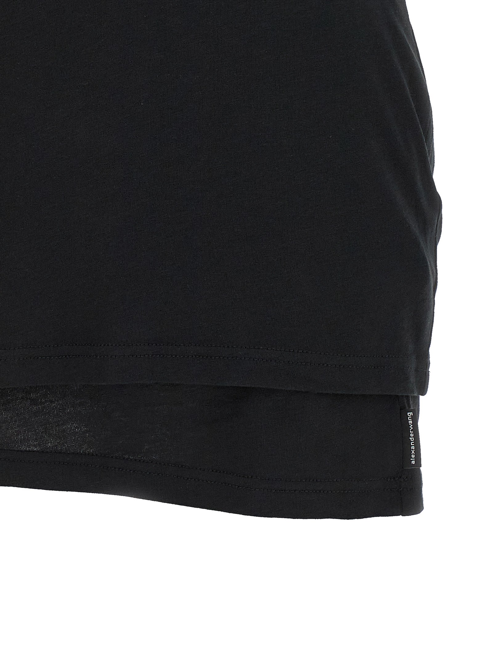 Black Cotton Short Dress