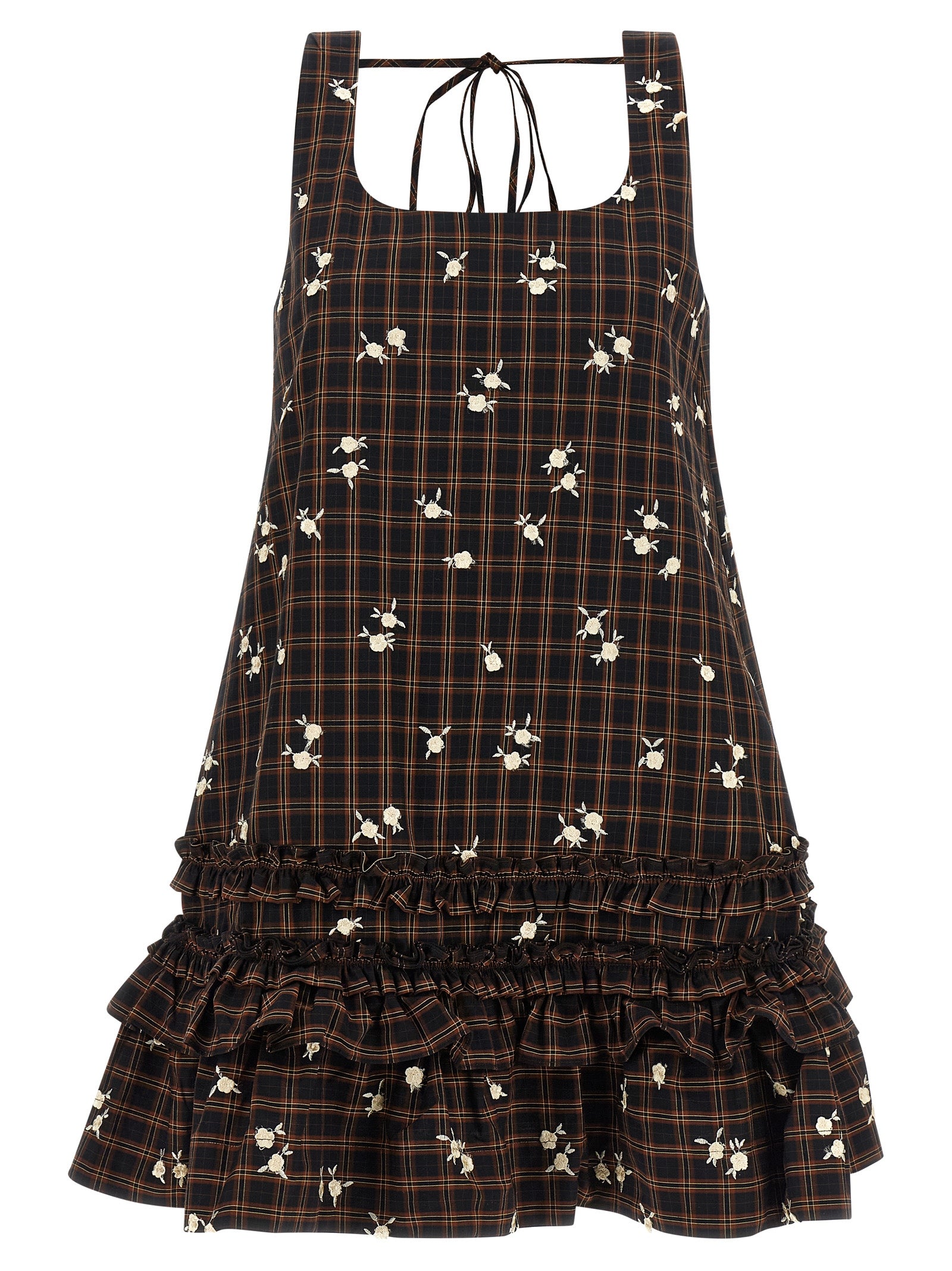 Brown Organic Cotton Short Dress