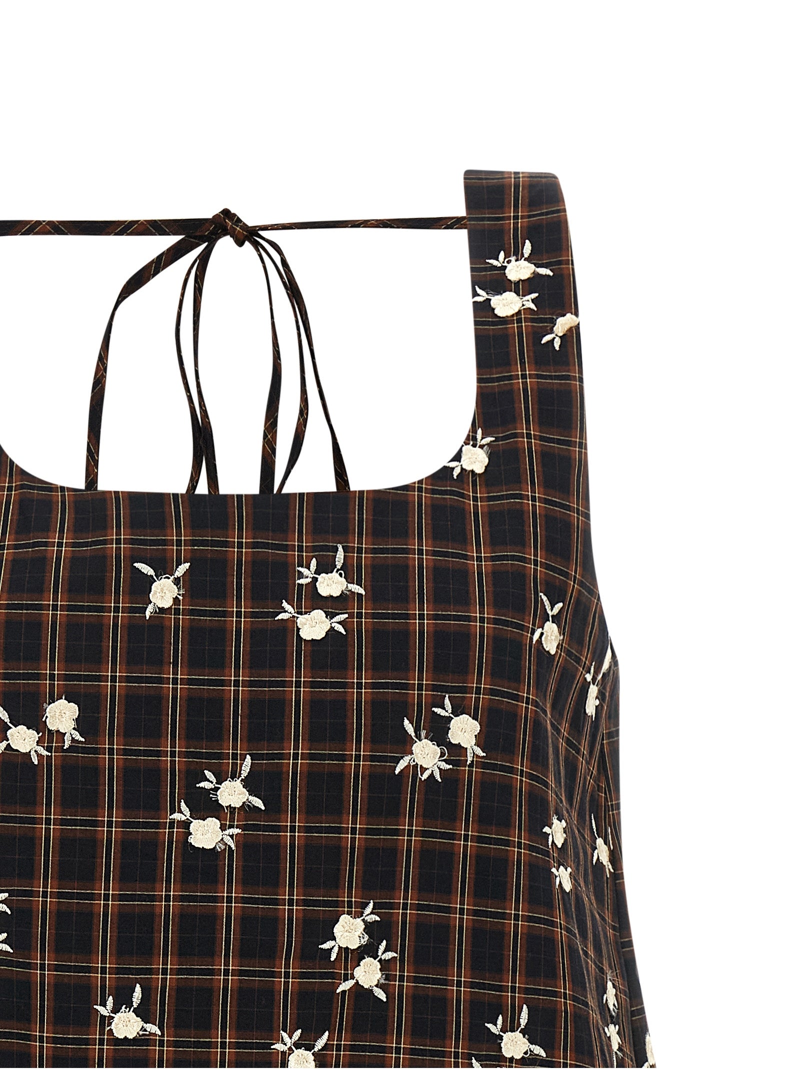Brown Organic Cotton Short Dress