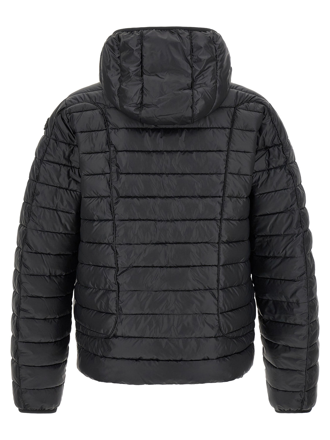Black Polyester Full-Length Jacket