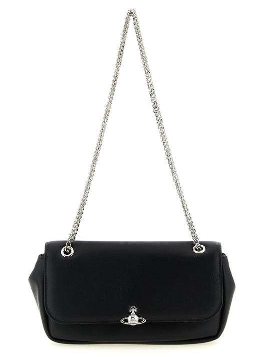 Black Polyester Crossbody Bag