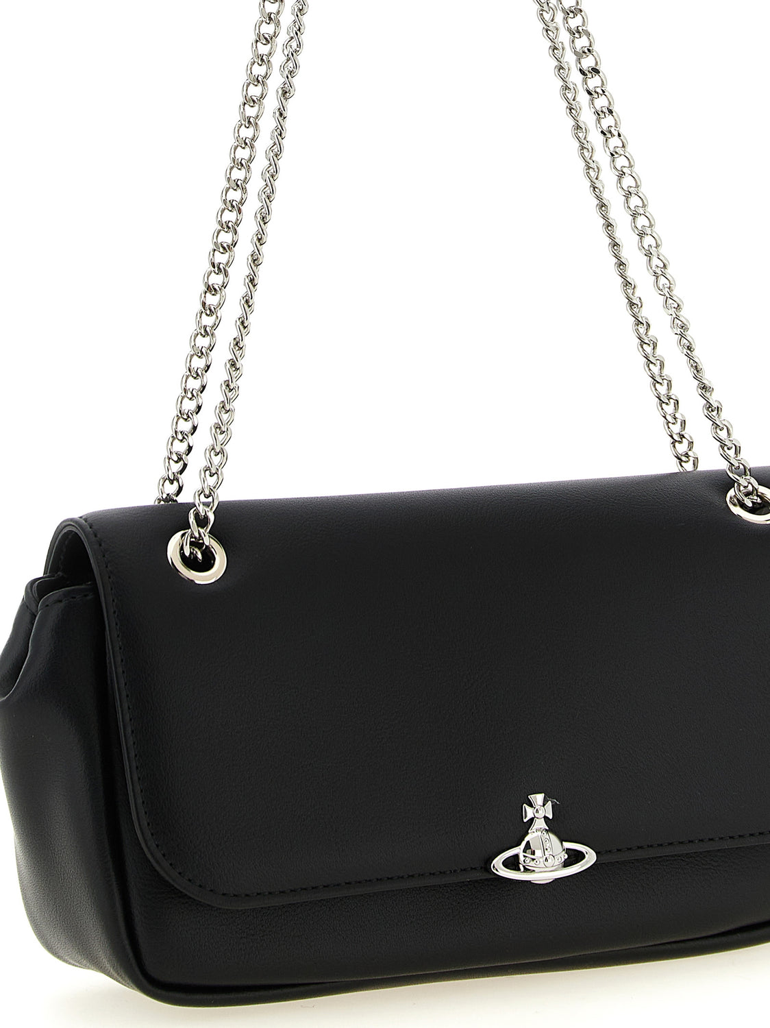 Black Polyester Crossbody Bag