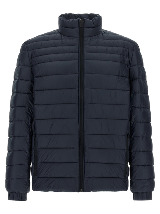 Blue Polyamide Full-Length Jacket