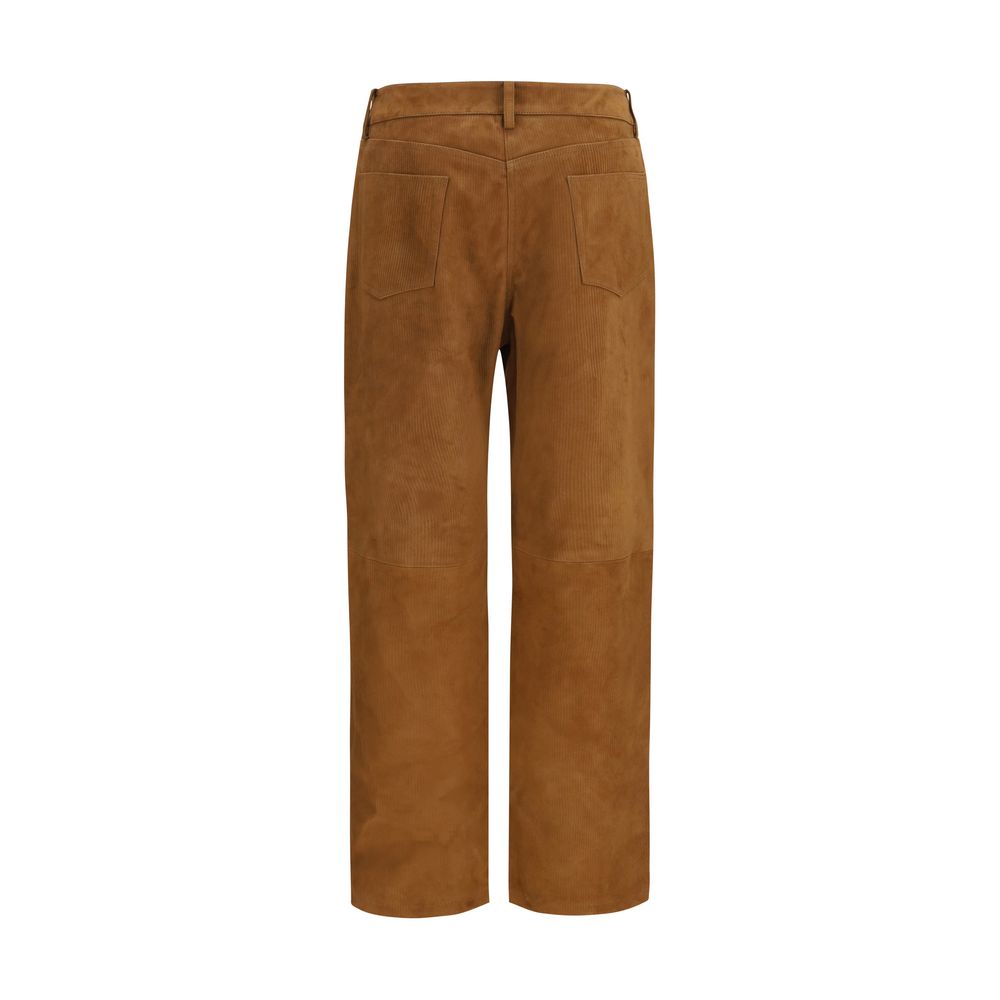 Brown Lambskin Pants