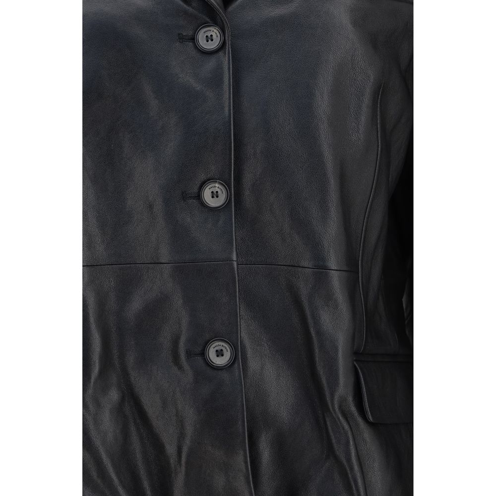 Black Lambskin Blazer