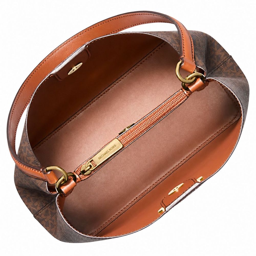 Brown Canvas Shoulder Bag
