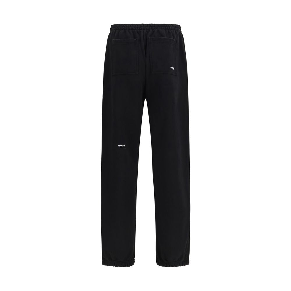 Black Cotton Athletic Pants