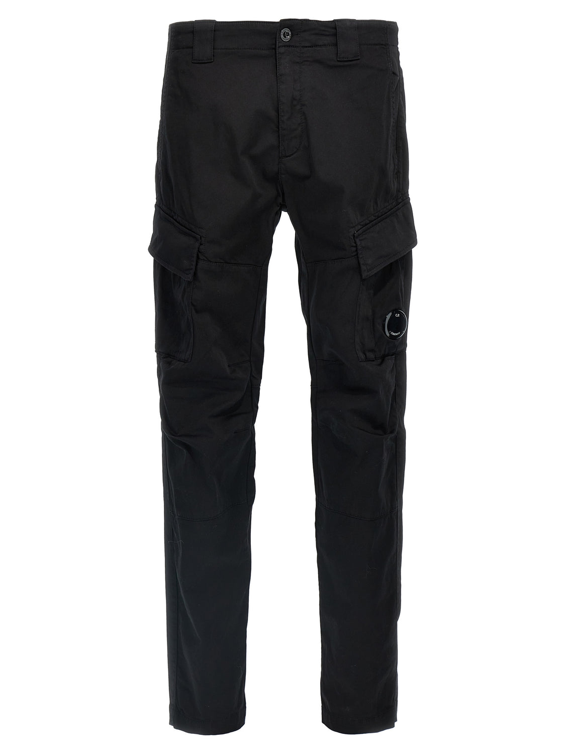Black Cotton Cargo Pants