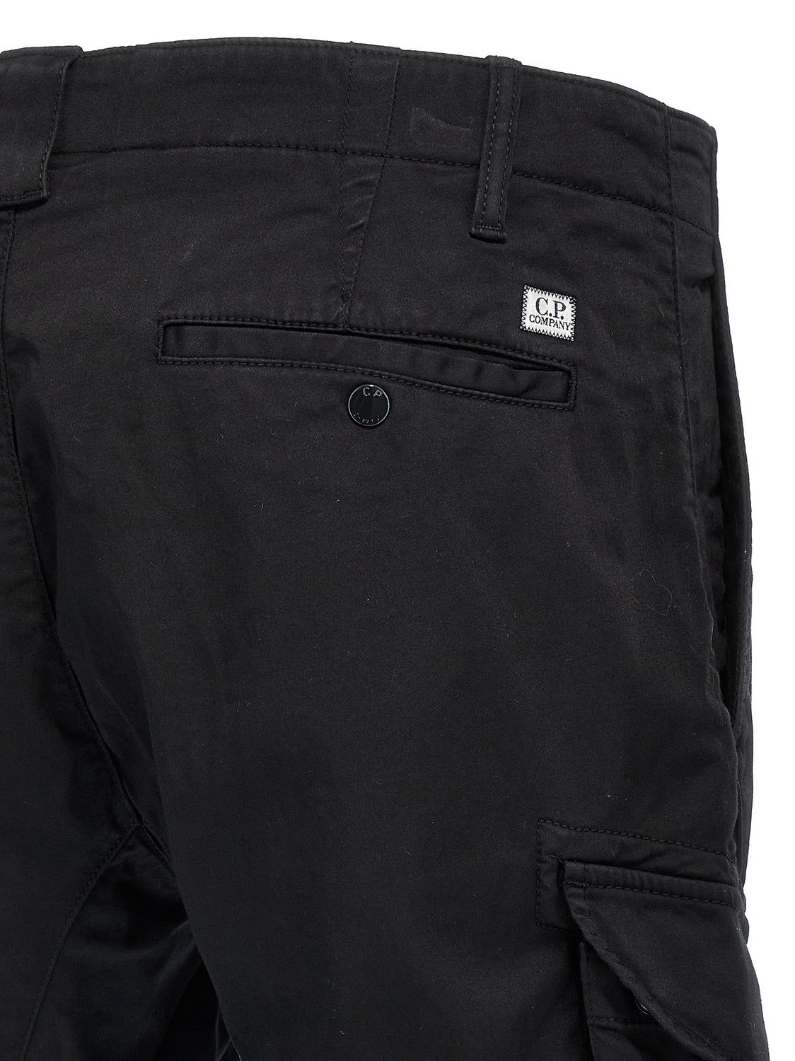 Black Cotton Cargo Pants
