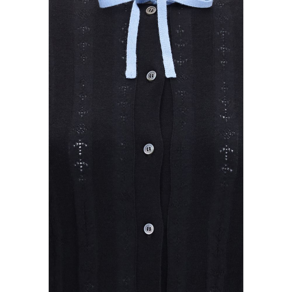 Black Wool Oves Aries Cardigan