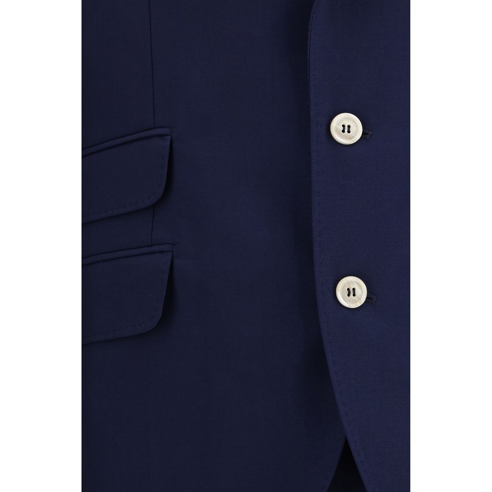 Blue Wool Oves Aries Two-Piece Suit