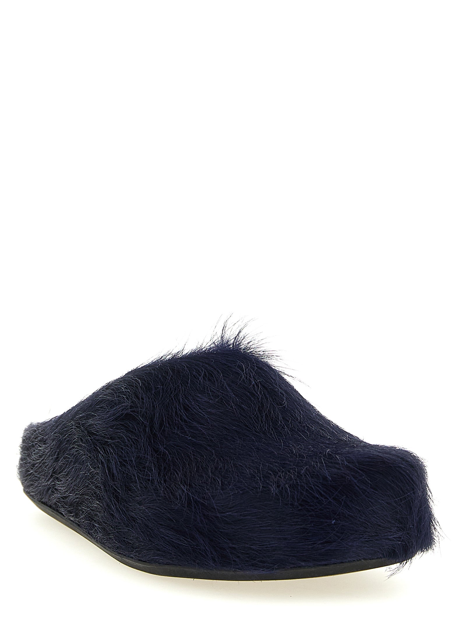 Blue Calfskin Mules