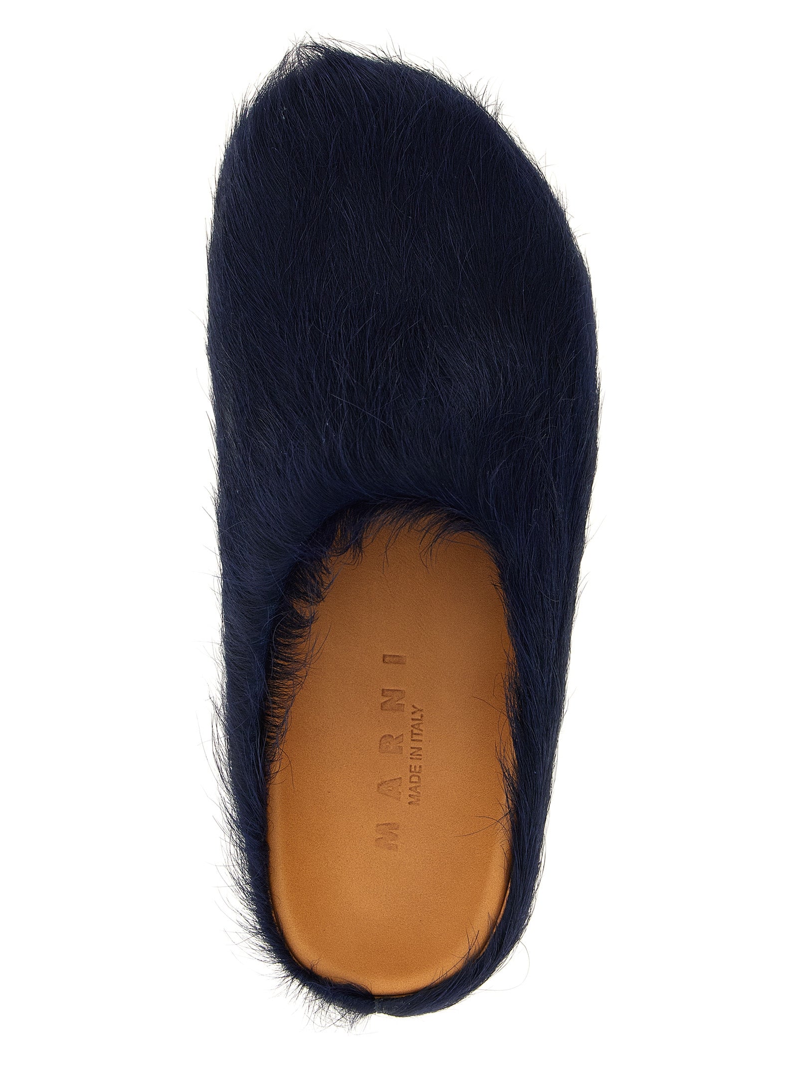 Blue Calfskin Mules