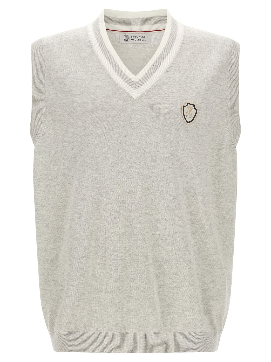Gray Cotton Sleeveles Sweater
