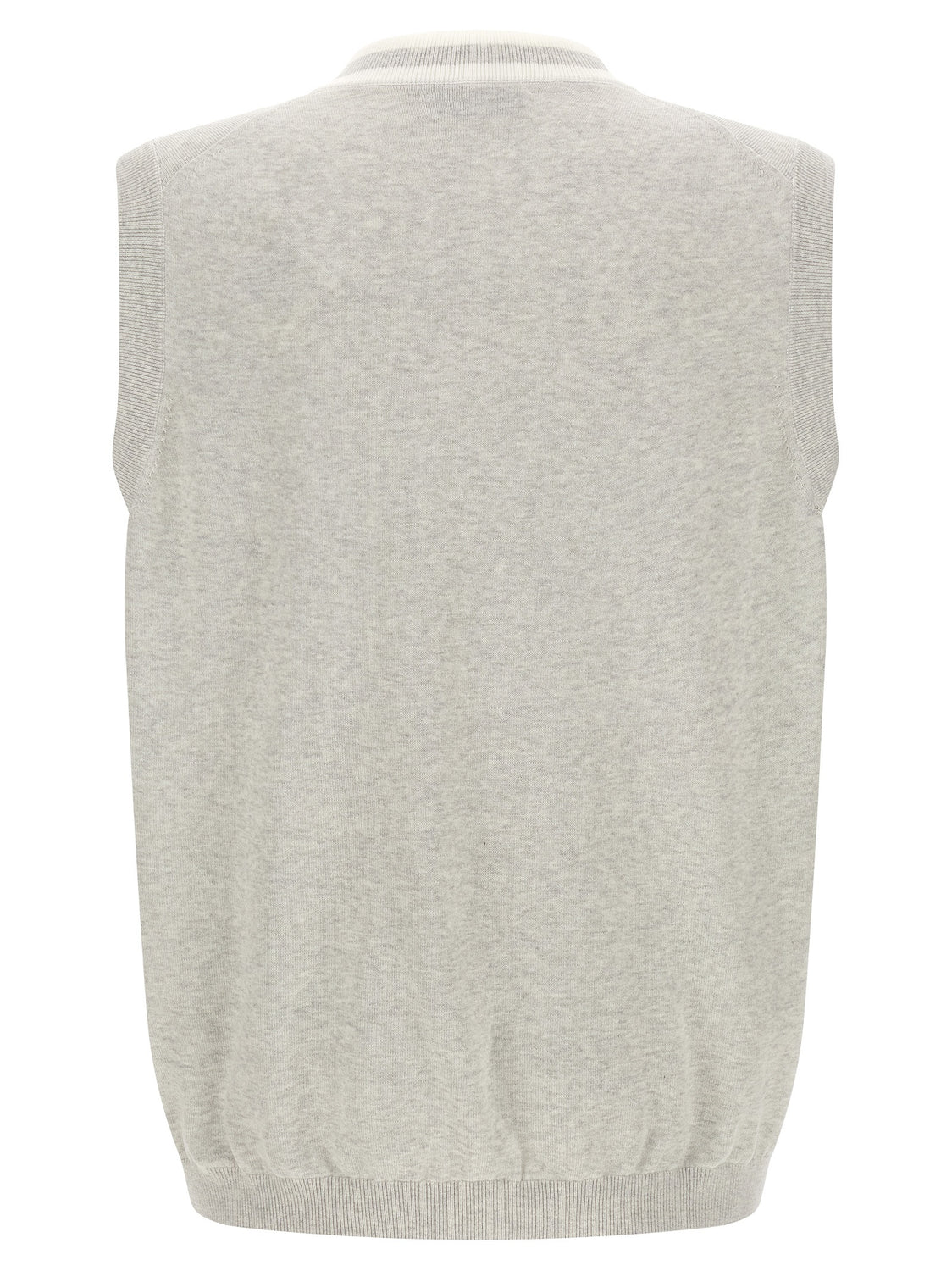 Gray Cotton Sleeveles Sweater