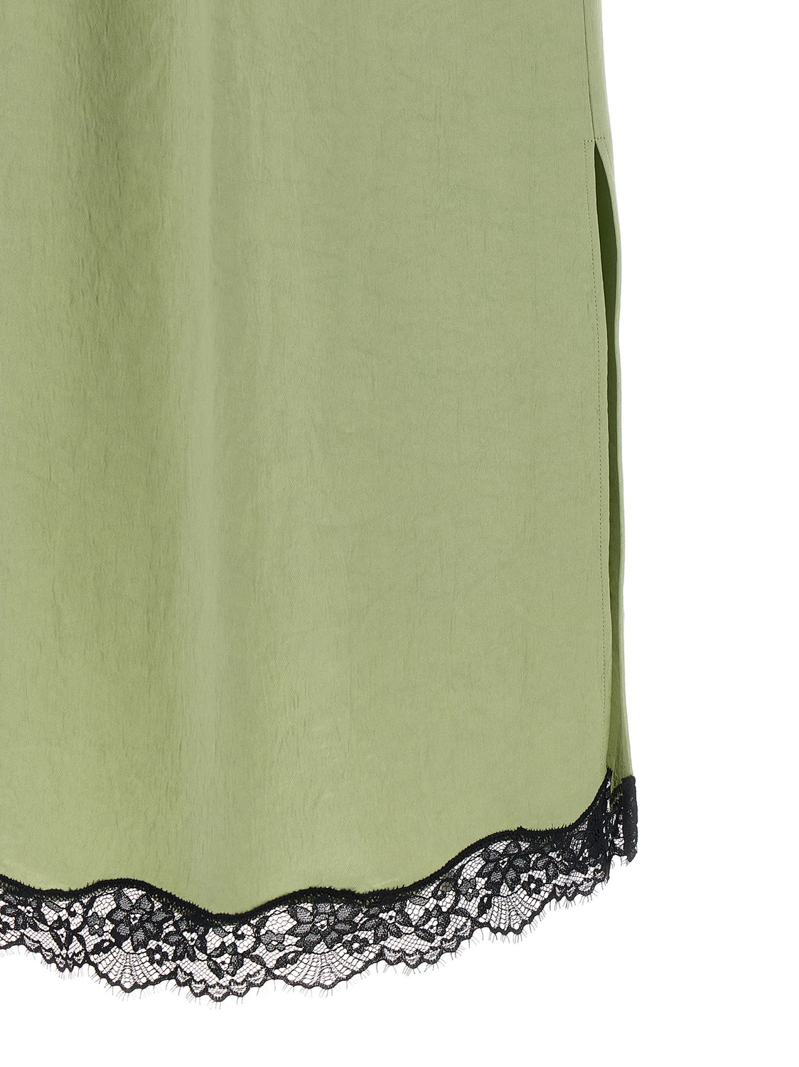 Bicolor Marabou Midi Skirt