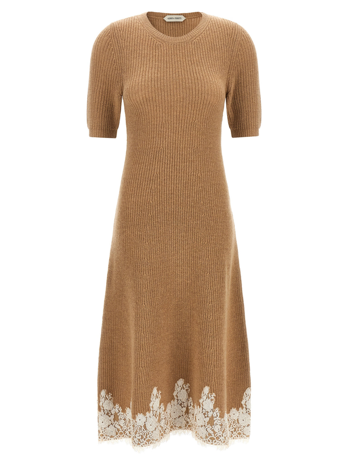 Brown Cashmere Midi Dress